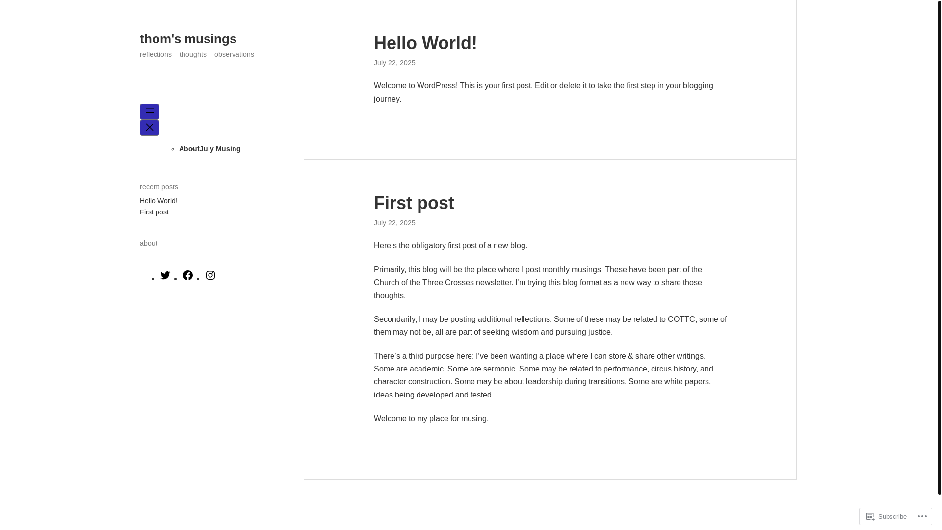 website screenshot of https://thomhaha.org/