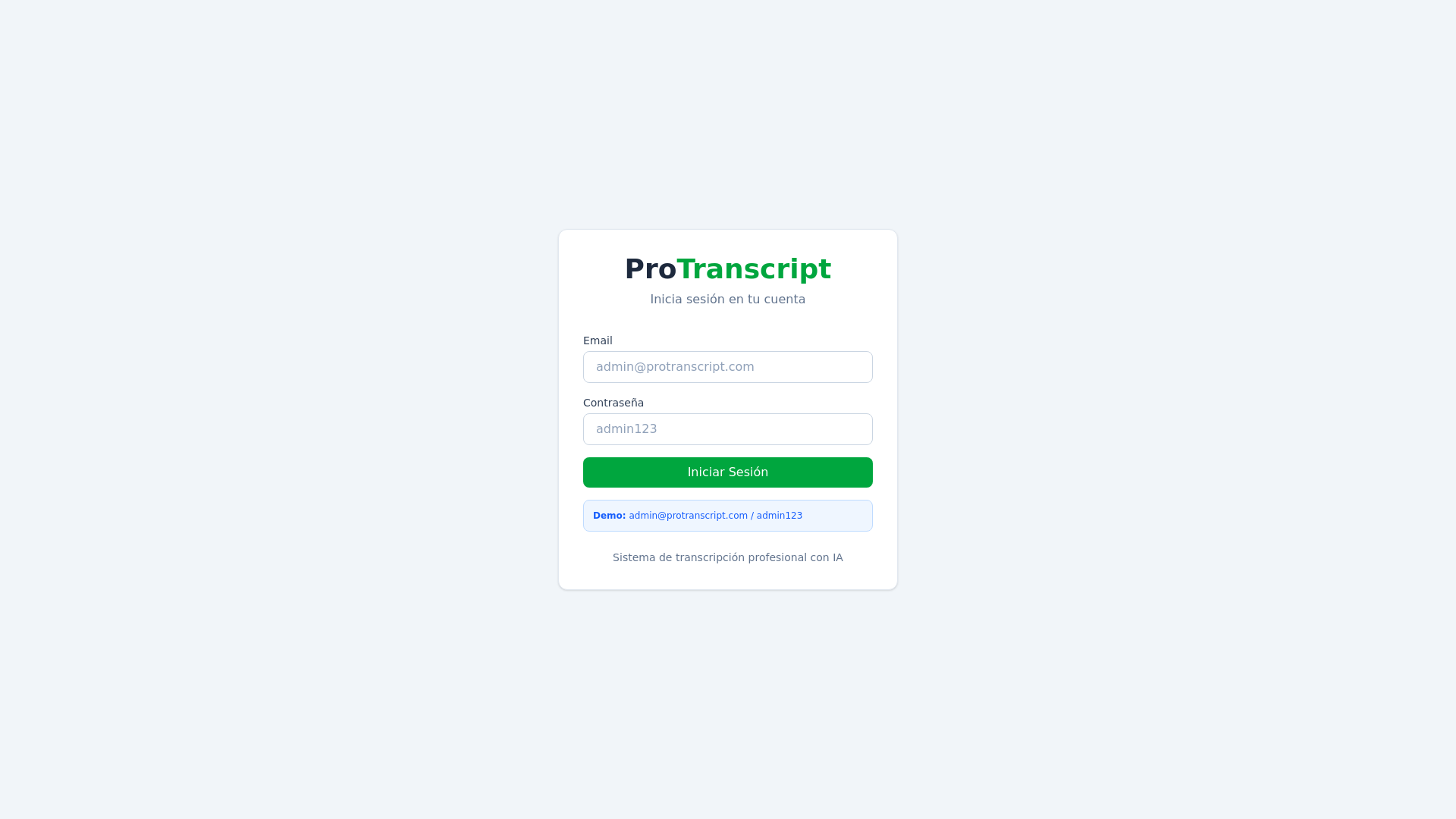 website screenshot of https://protranscript-web.pages.dev/