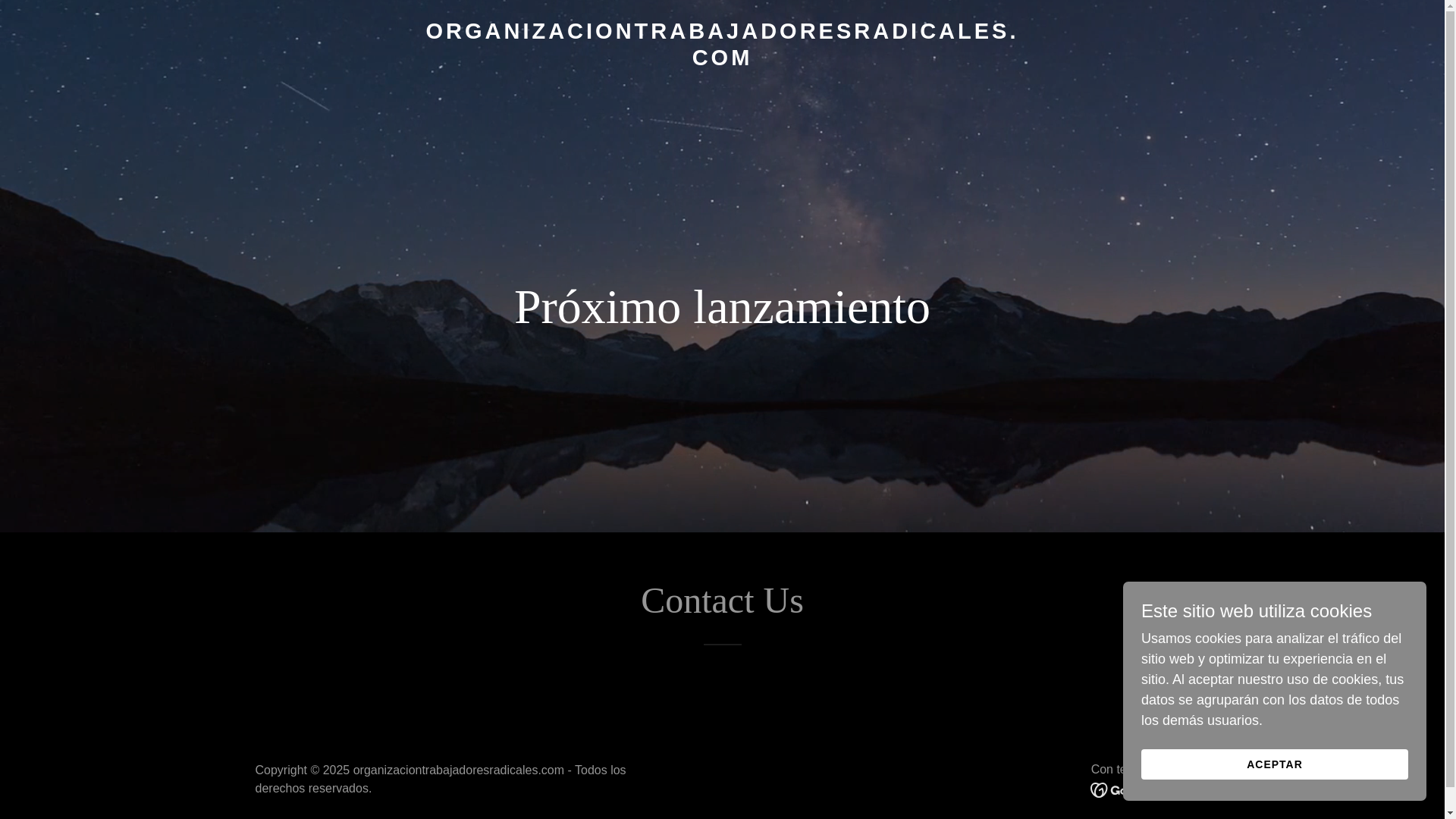 website screenshot of https://organizaciontrabajadoresradicales.com/