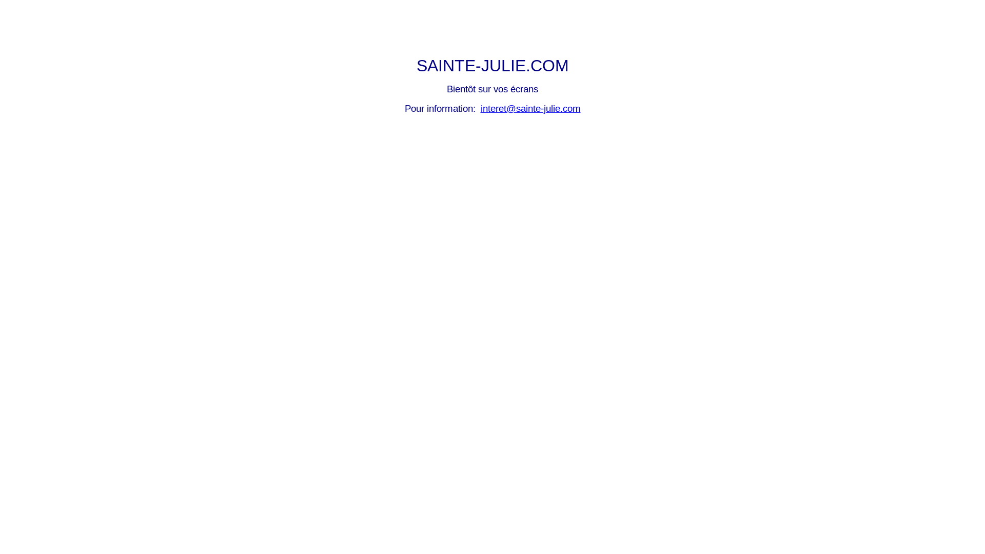 website screenshot of https://sainte-julie.com/