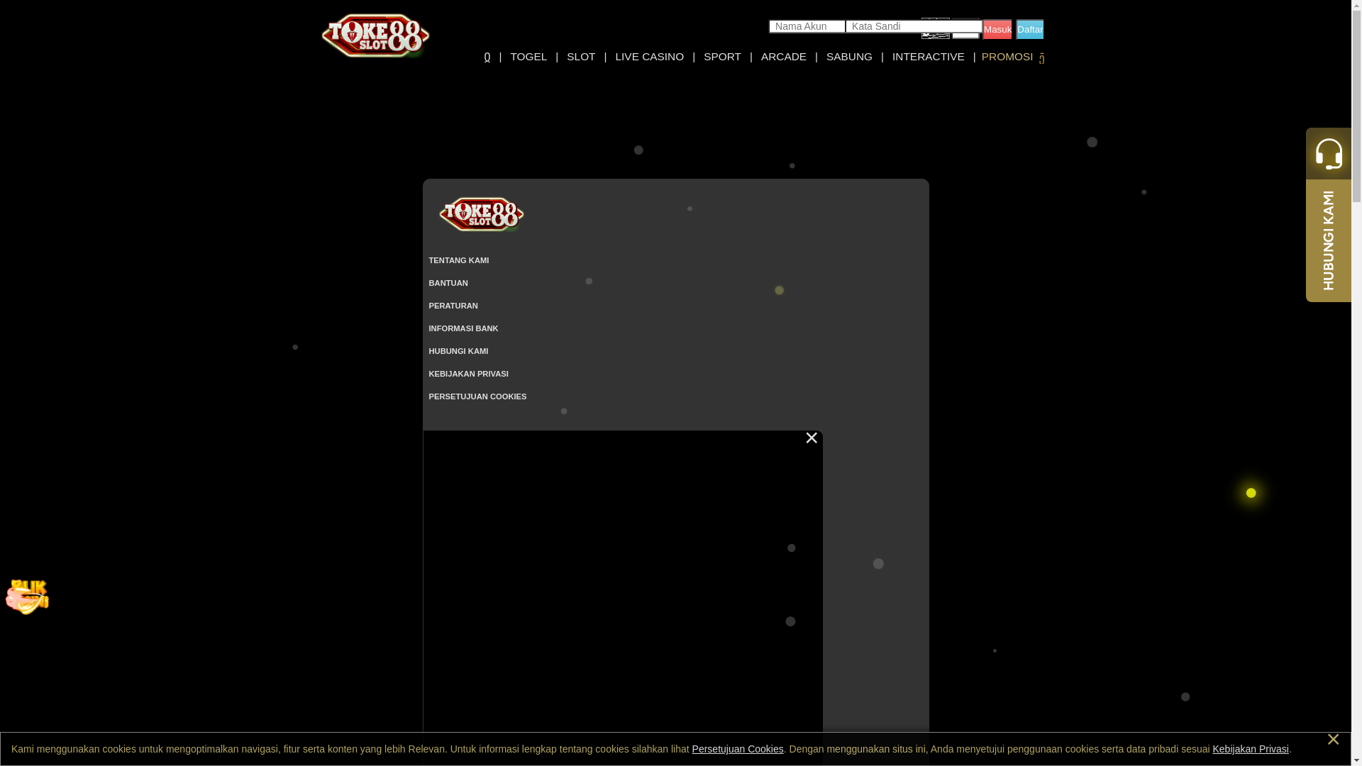 website screenshot of https://tokeslot88-klan.site/