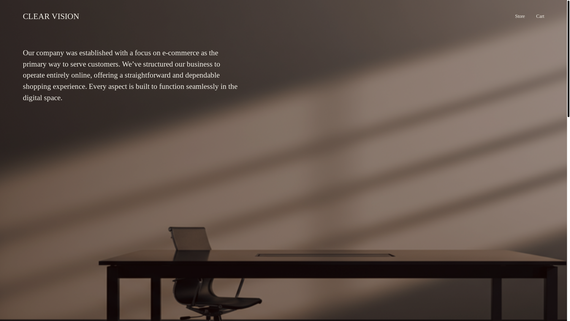 website screenshot of https://theclearvisionshop.com/