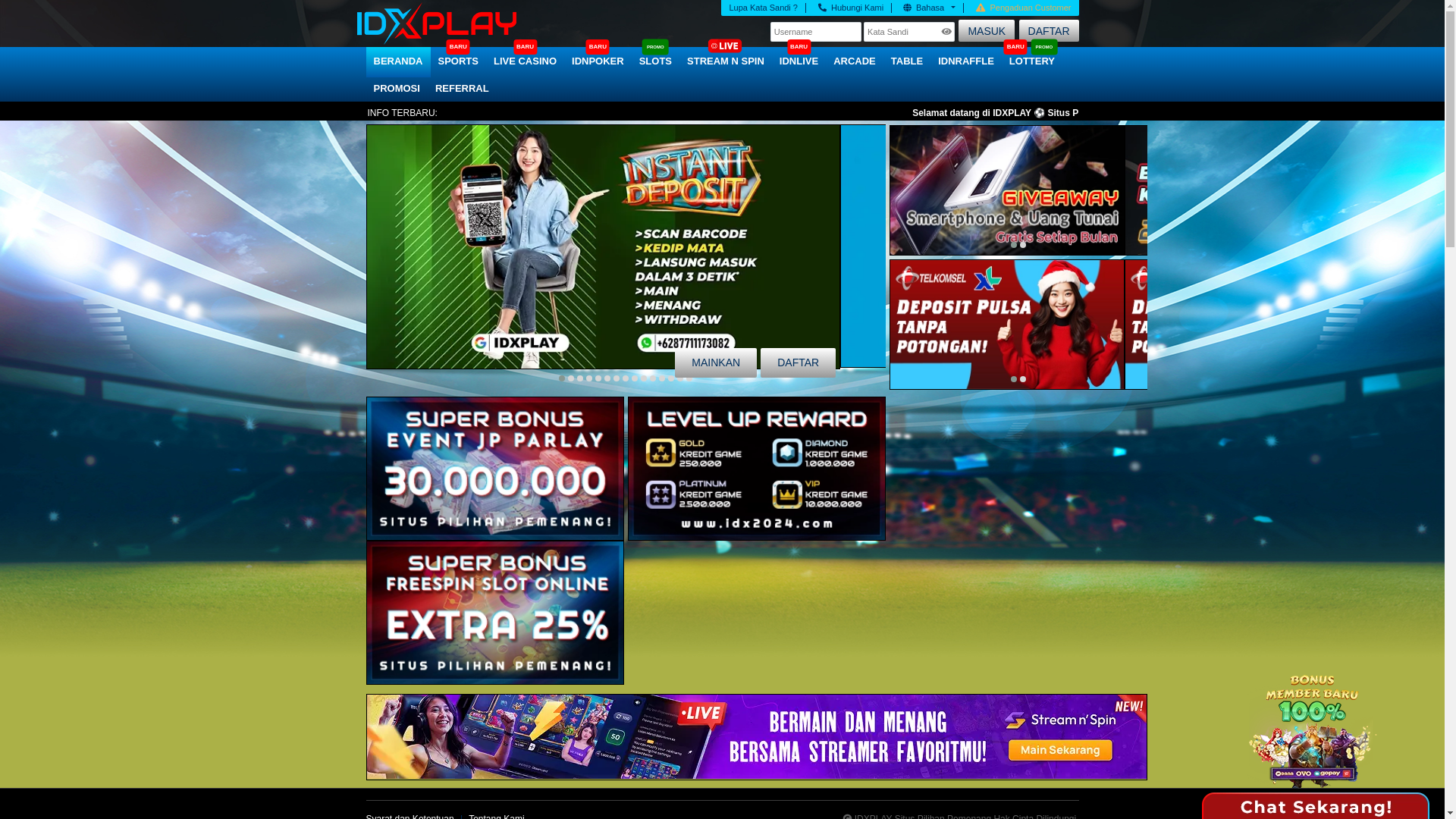 website screenshot of https://idxplayism.com/