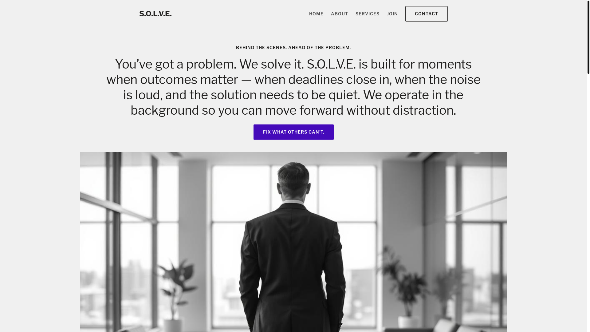 website screenshot of https://solveops.org/