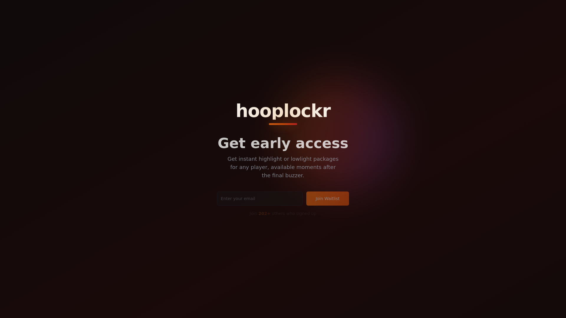 website screenshot of https://hooplockr-frontend.pages.dev/