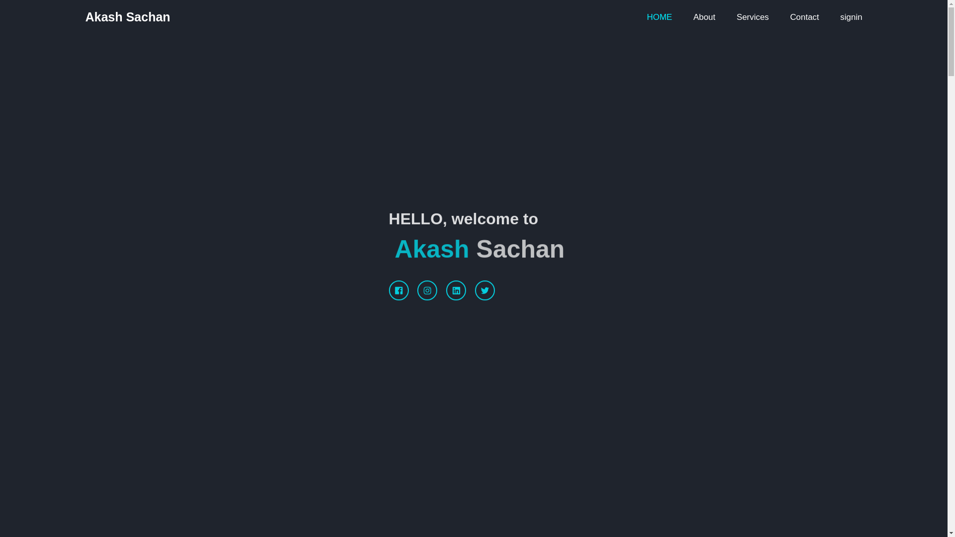 website screenshot of https://akashsachan.store/