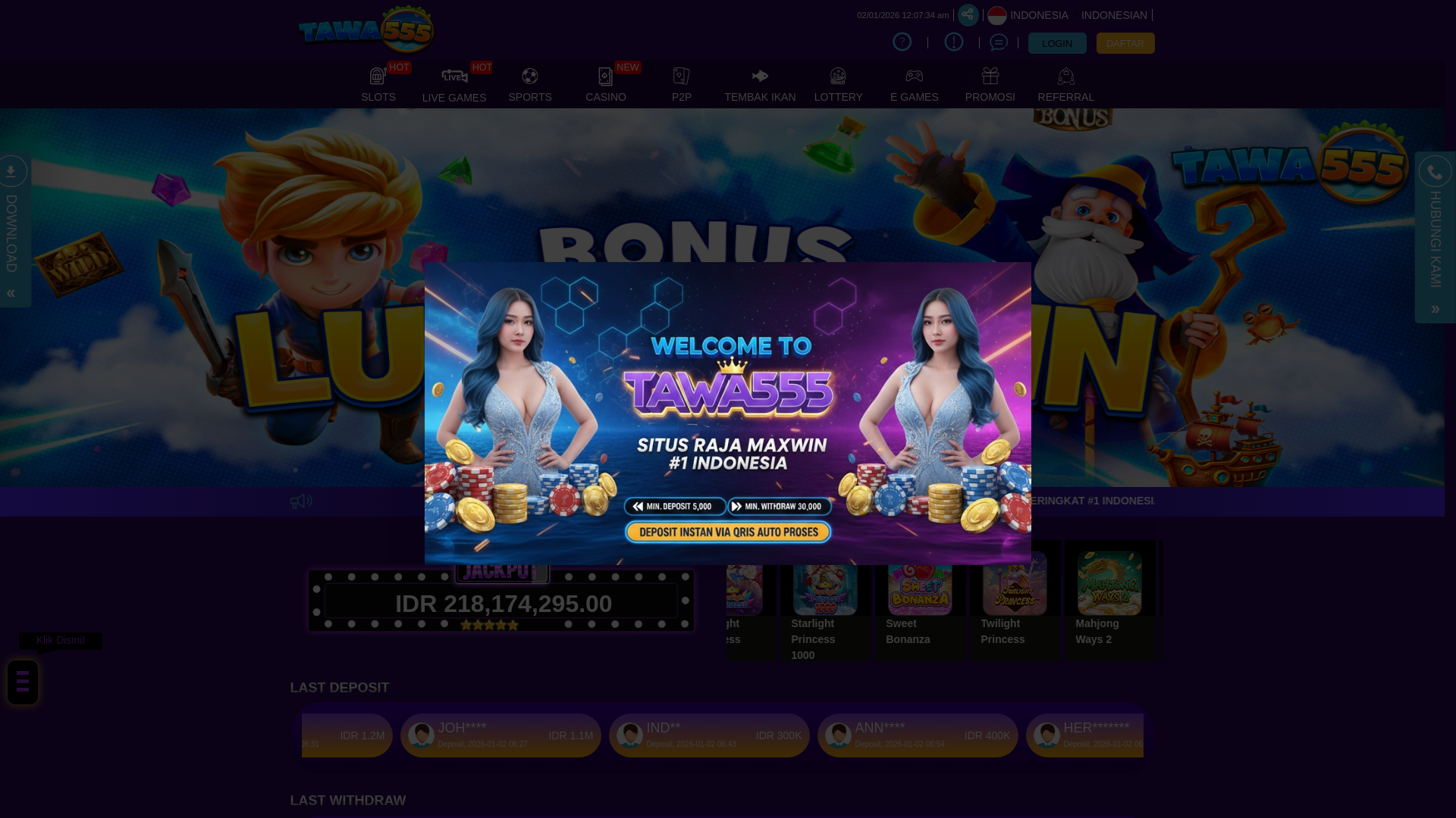 website screenshot of https://maritawa555.sbs/