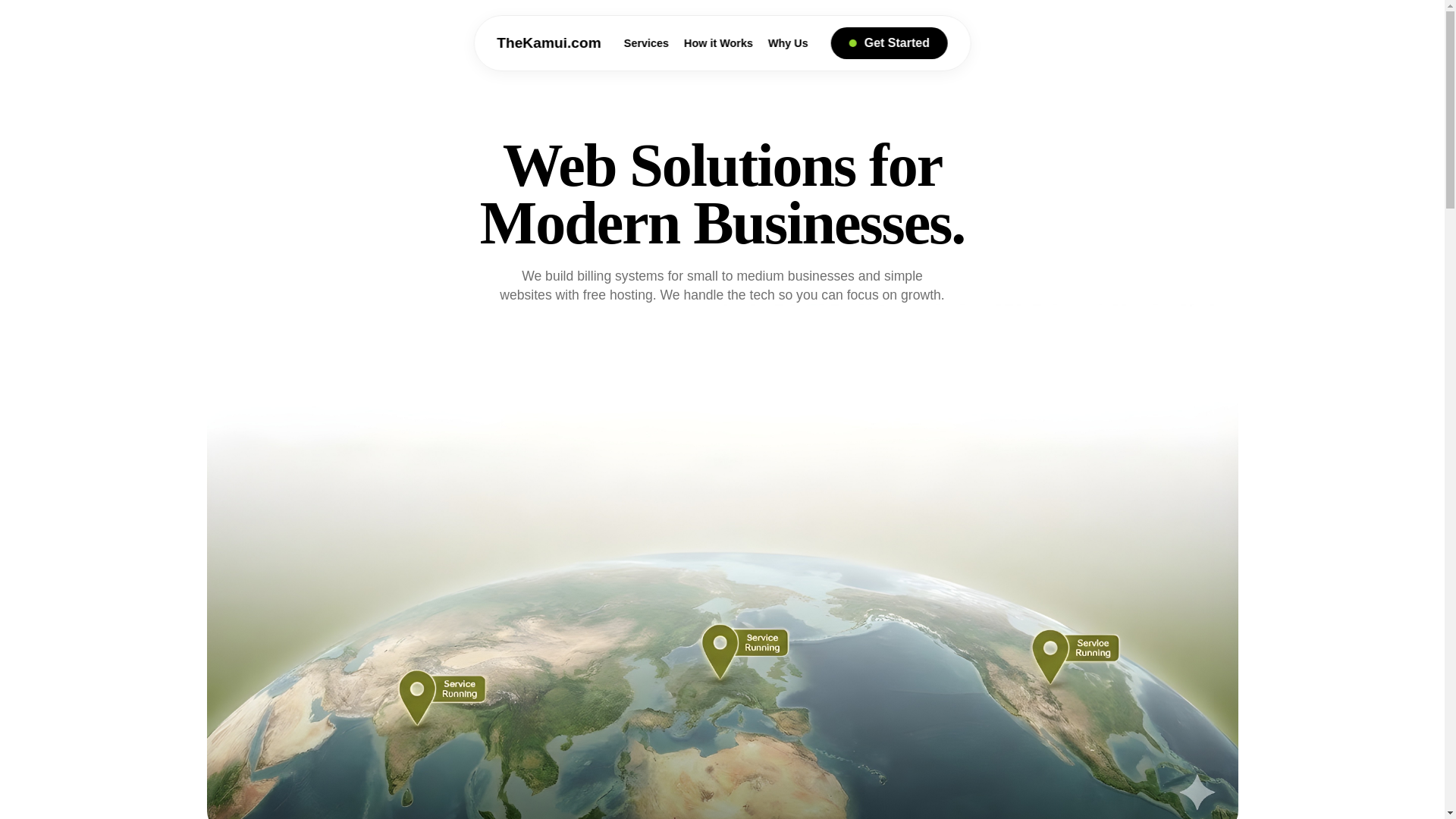 website screenshot of https://thekamui.pages.dev/