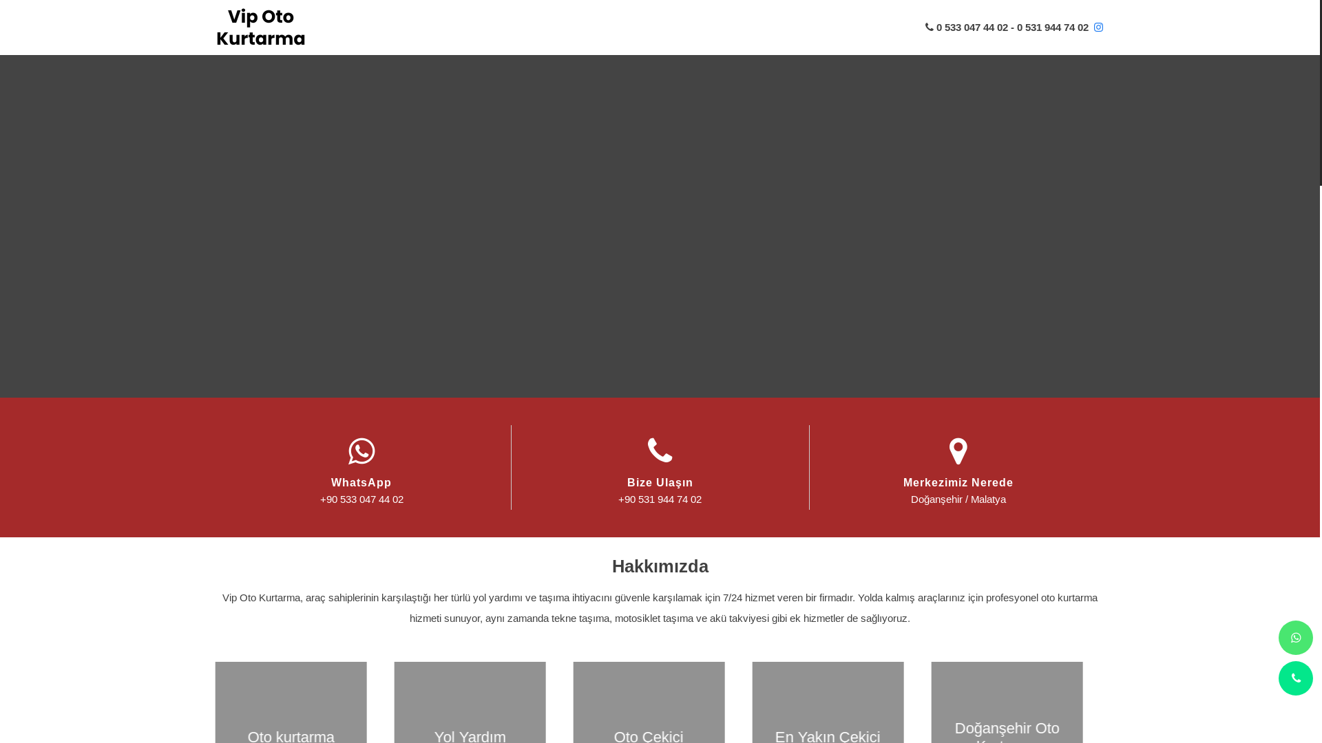 website screenshot of https://dogansehirvipotokurtarma.com.tr/