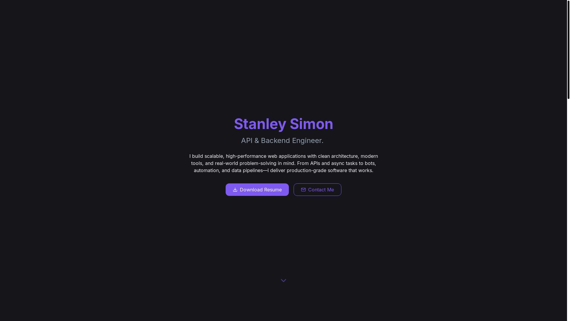 website screenshot of https://stanley-portfoli0.pages.dev/