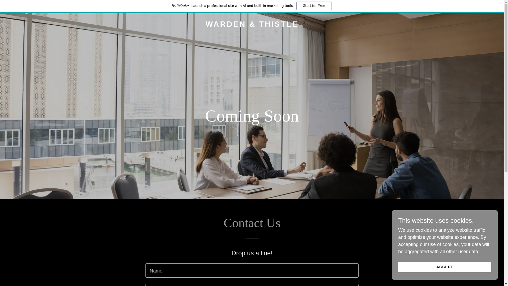website screenshot of https://wardenandthistle.com/