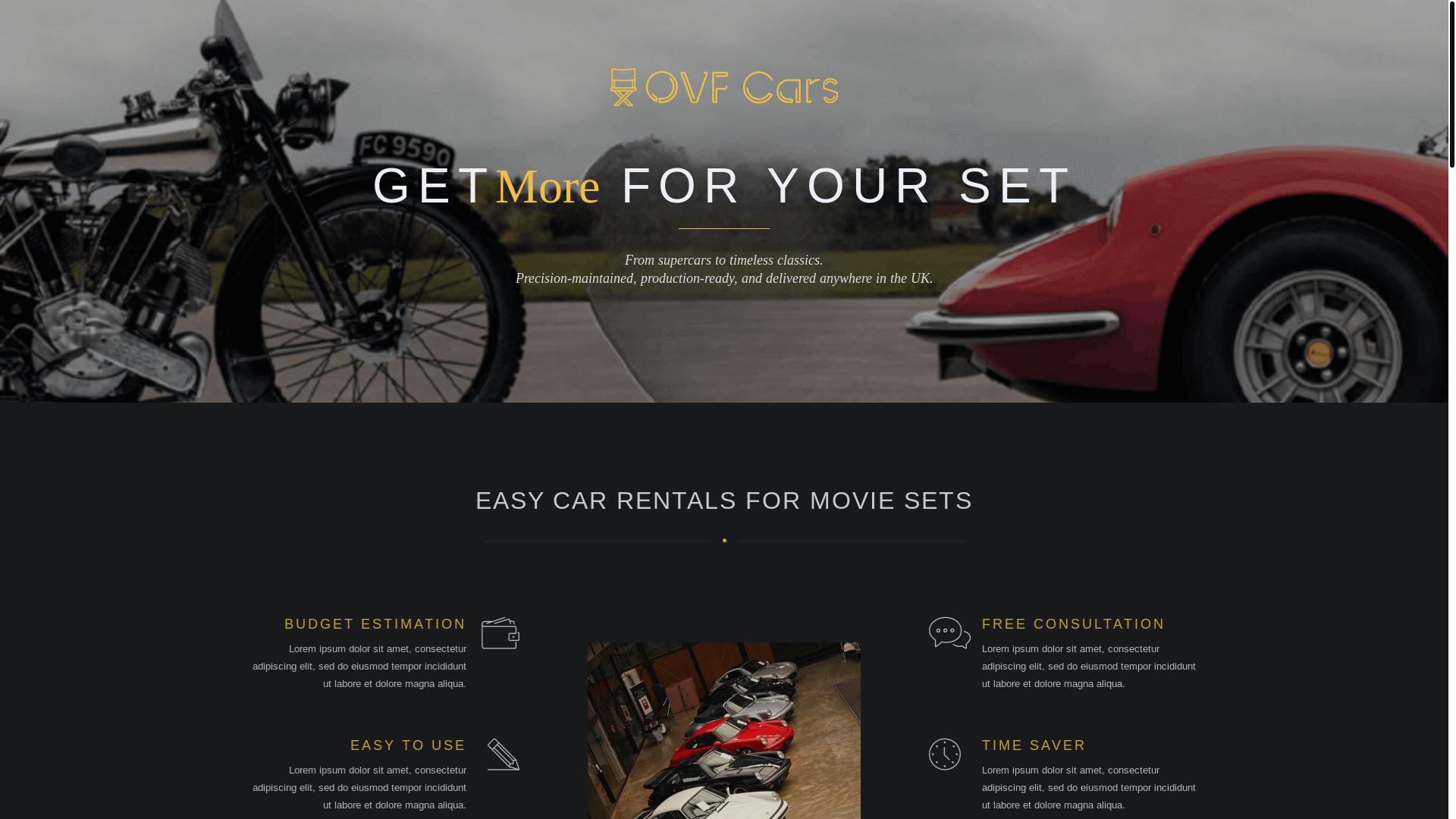 website screenshot of https://ovfcars.co.uk/