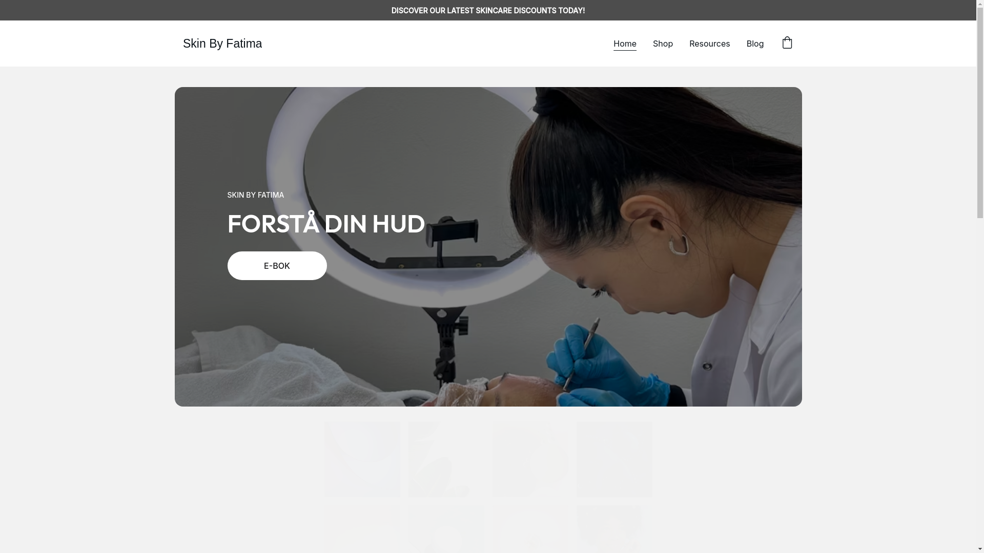 website screenshot of https://skinbyfatima.shop/