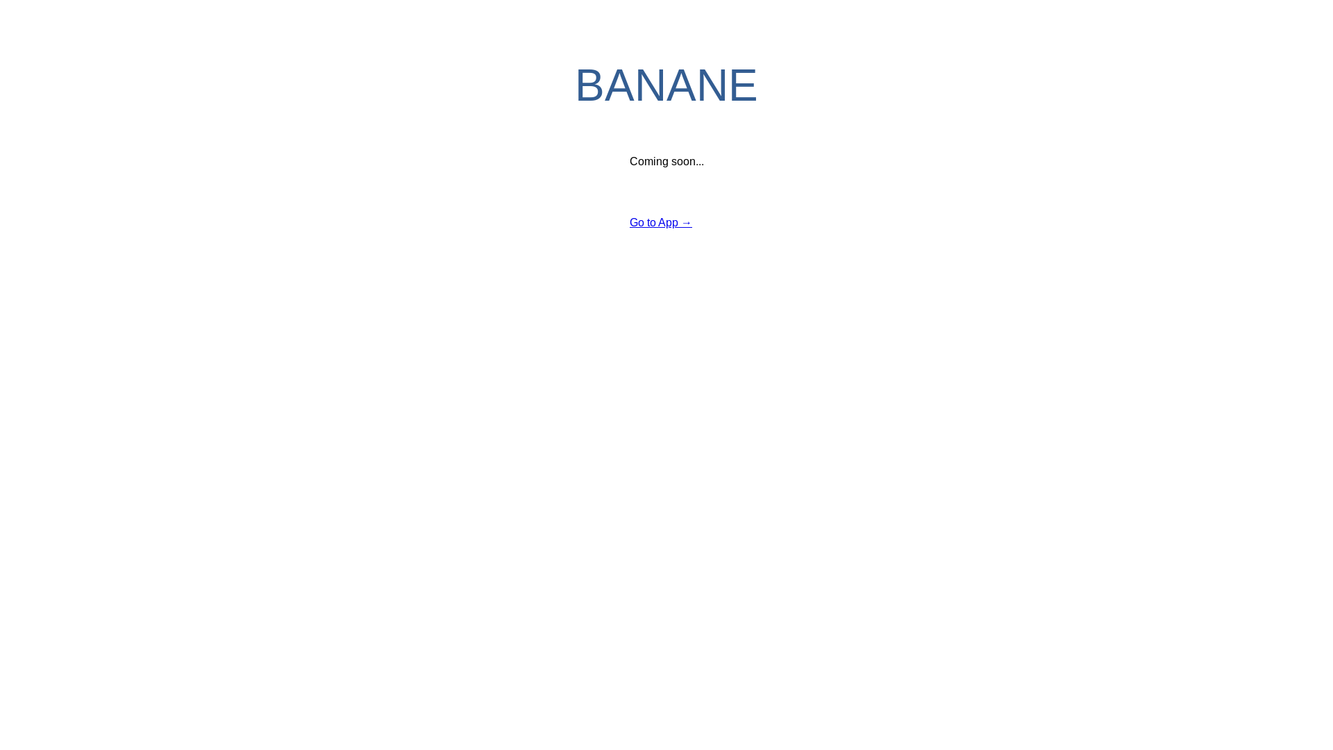 website screenshot of https://banane.app/