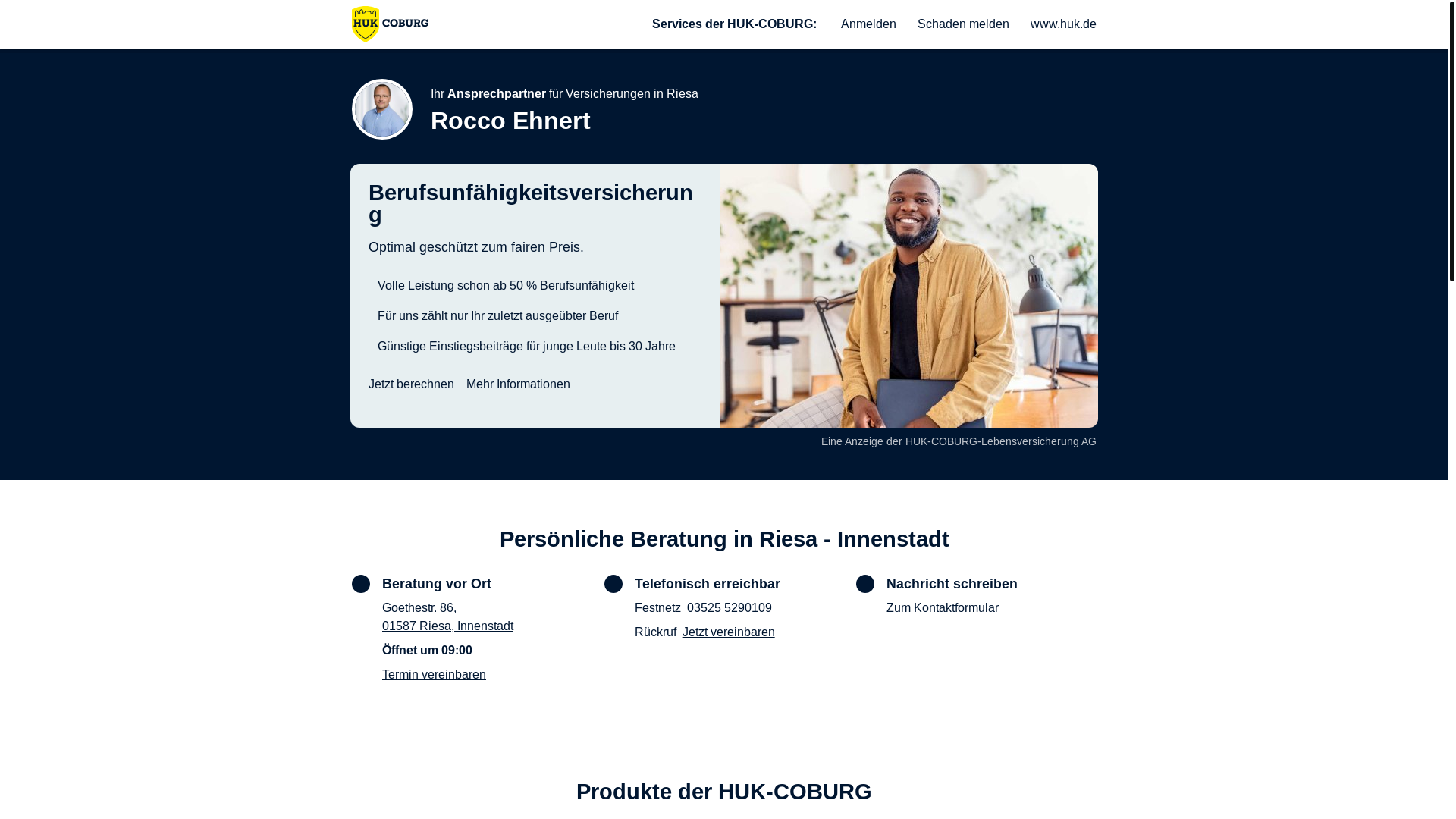 website screenshot of https://ehnert-riesa.de/