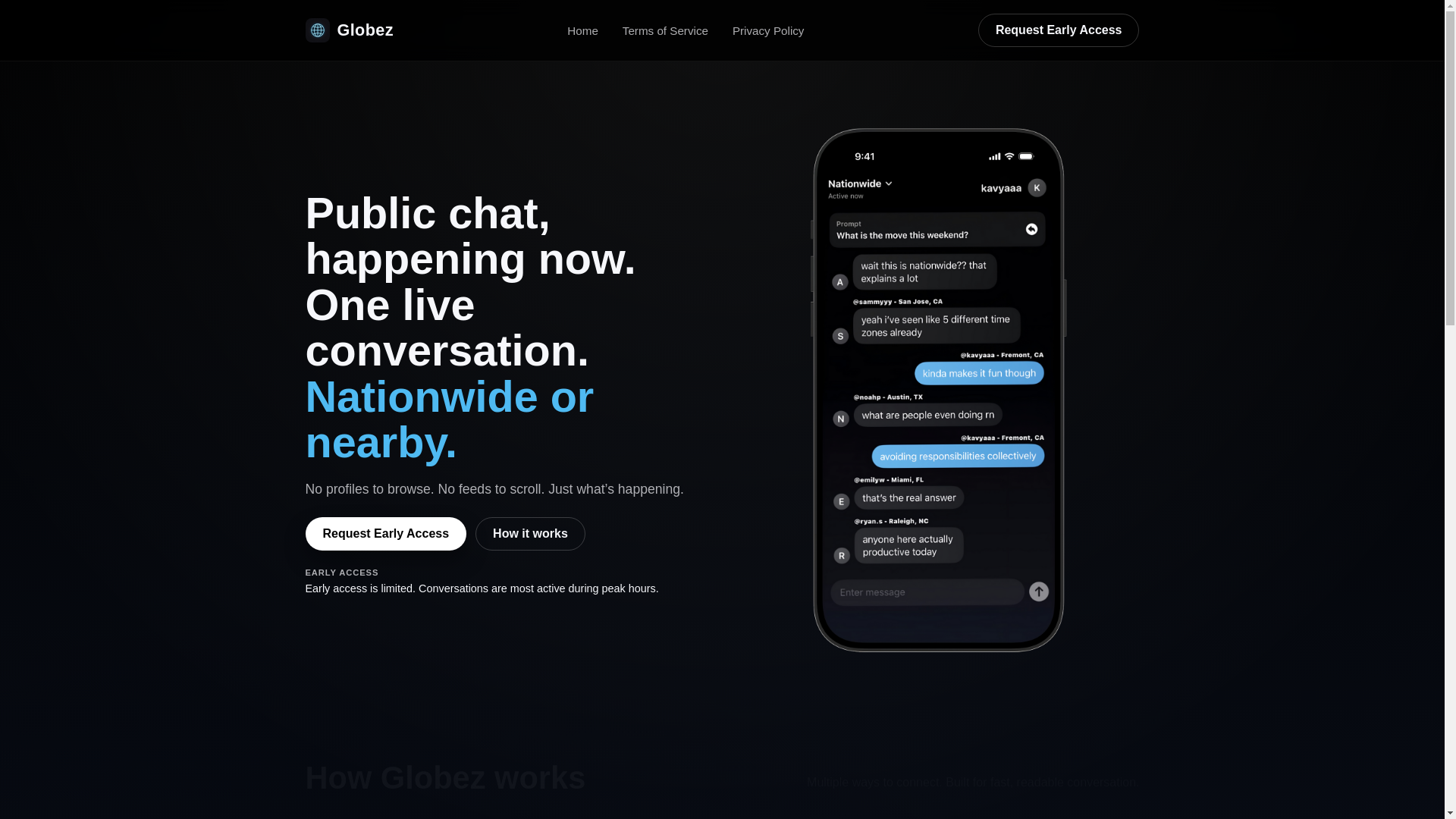 website screenshot of https://globez-website.pages.dev/