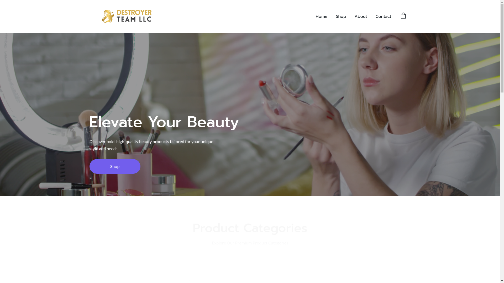 website screenshot of https://destroyerteamllc.store/