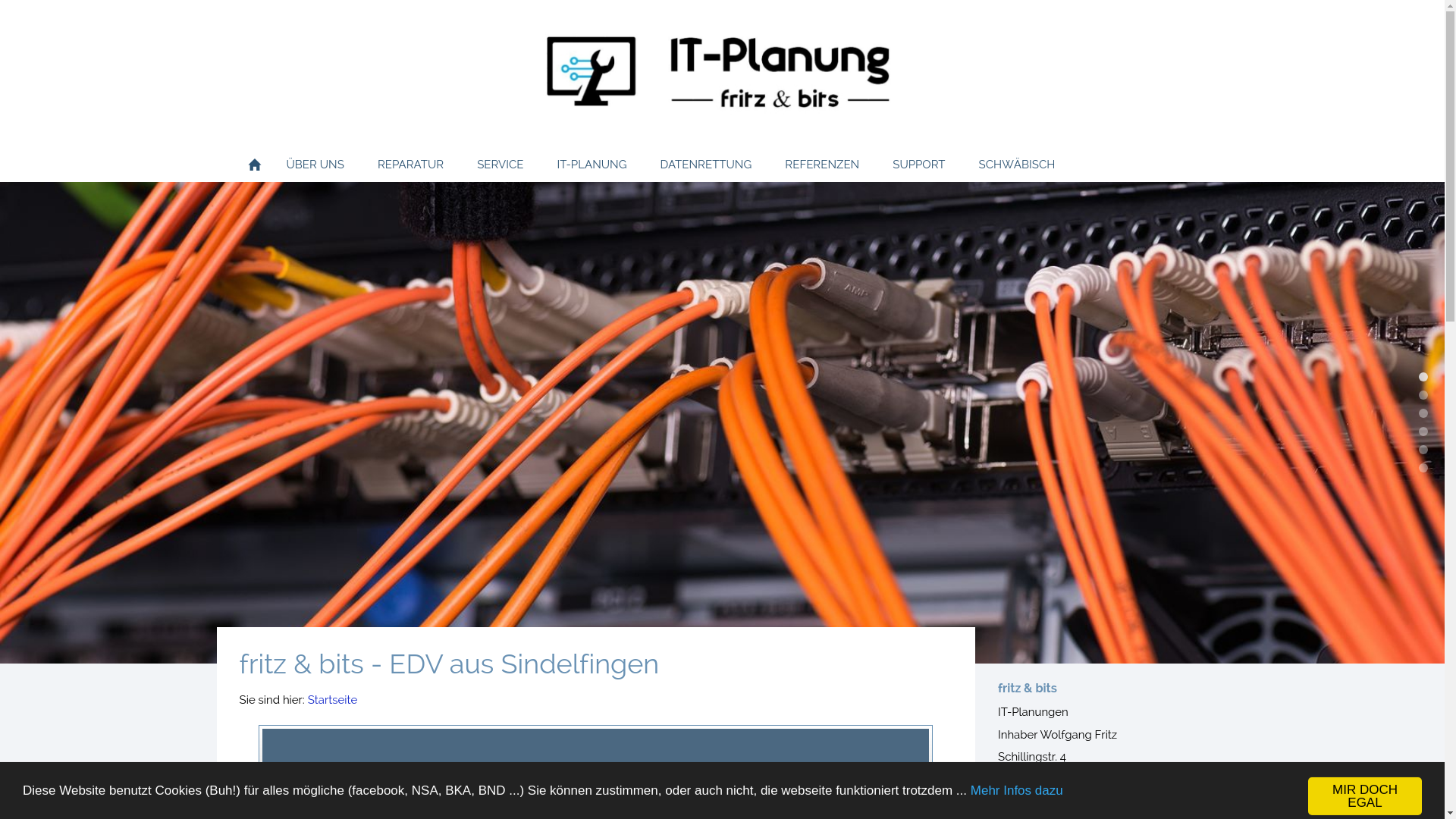 website screenshot of https://fritz-bits.de/