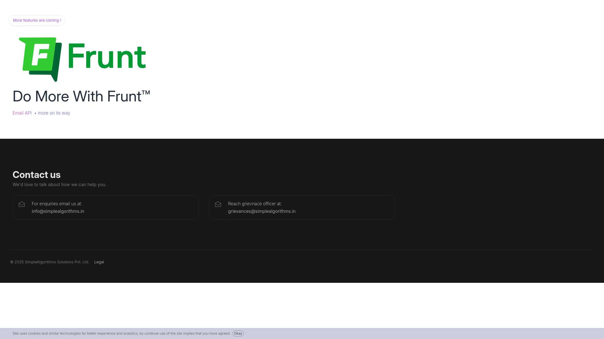 website screenshot of https://frunt-website.pages.dev/