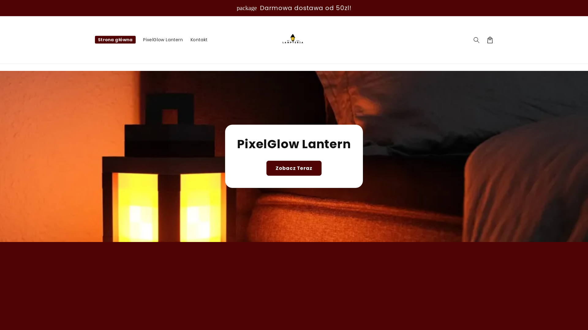website screenshot of https://pixelglowlamp.pl/