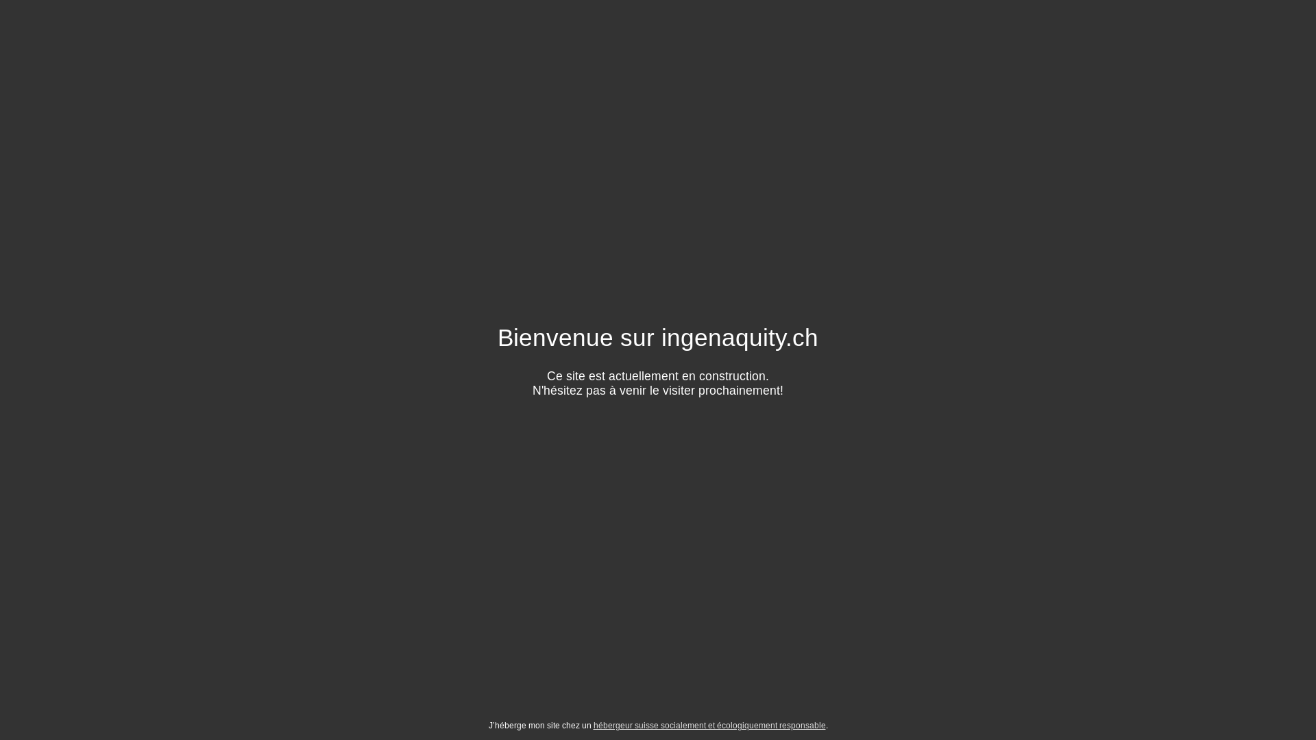 website screenshot of https://ingenaquity.ch/