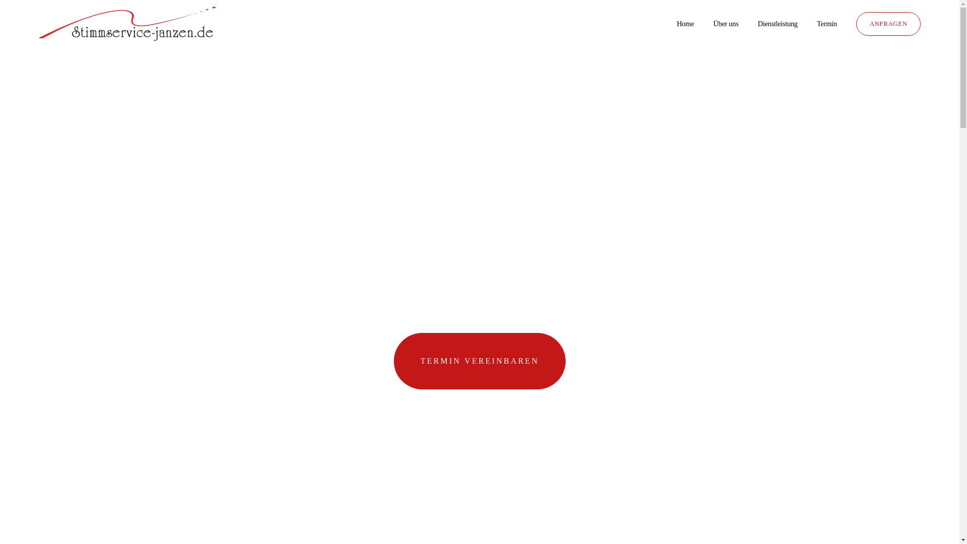 website screenshot of https://stimmservicejanzen.de/