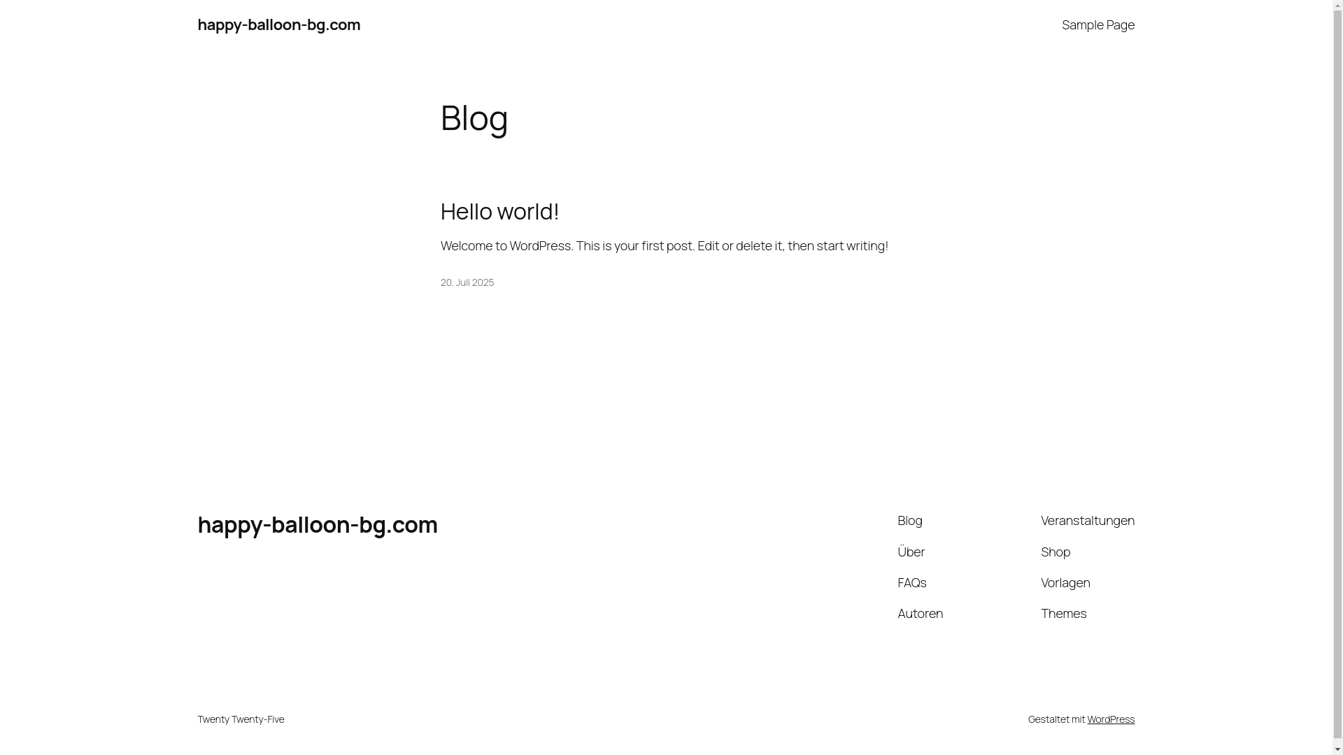 website screenshot of https://happy-balloon-bg.com/