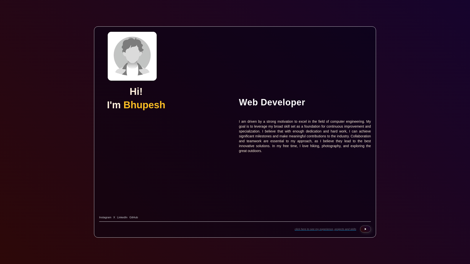 website screenshot of https://bhupeshpaneru.com.np/