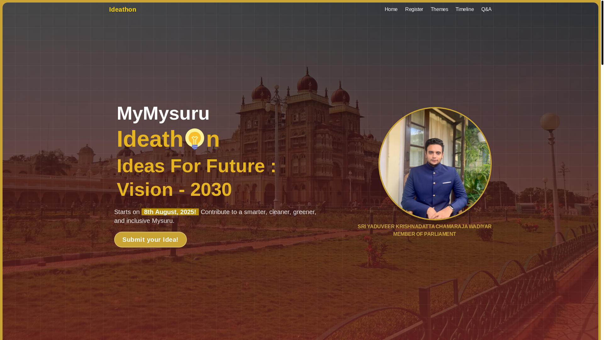website screenshot of https://mymysuru2030-ideathon.pages.dev/