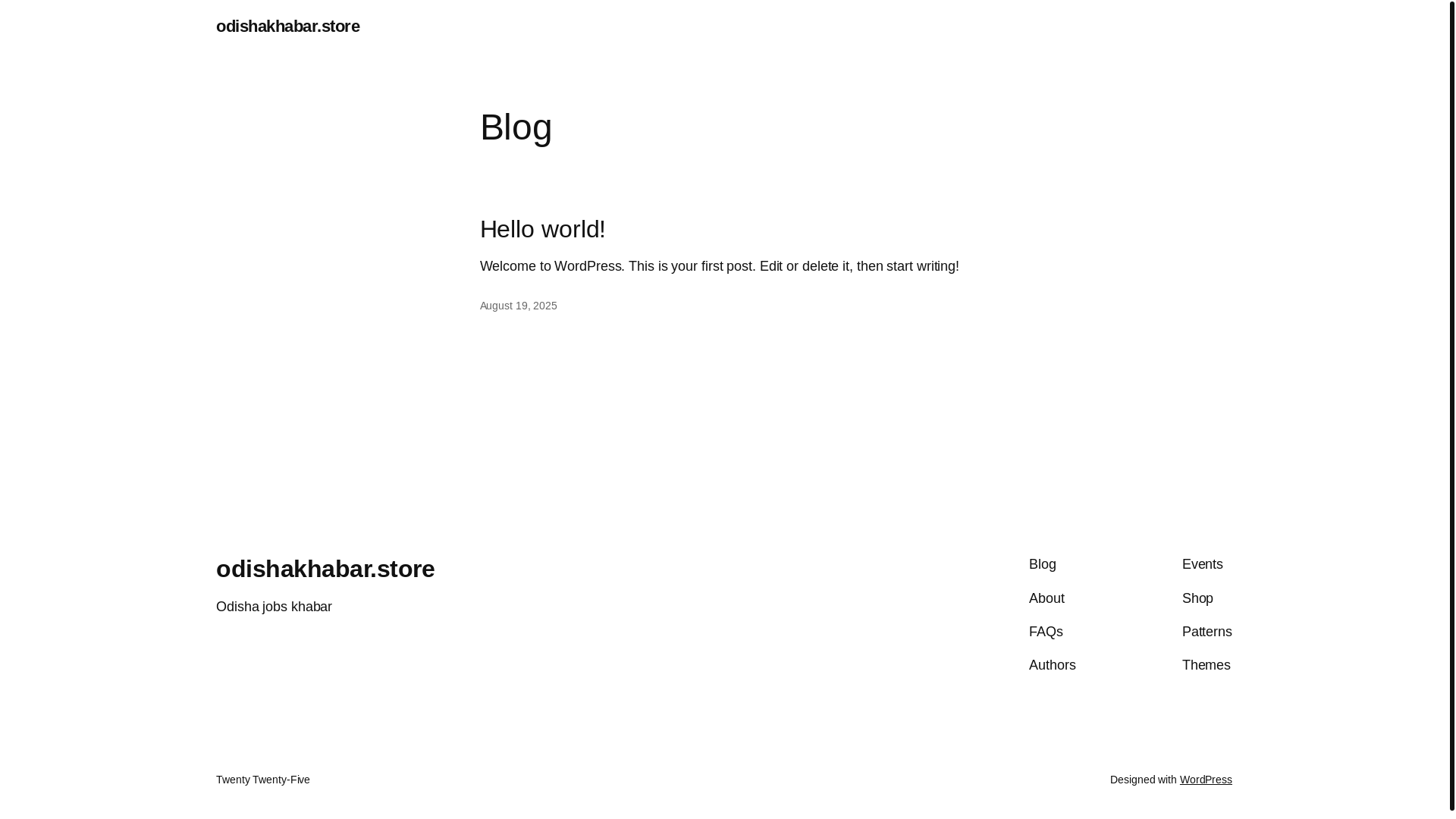 website screenshot of https://odishakhabar.store/