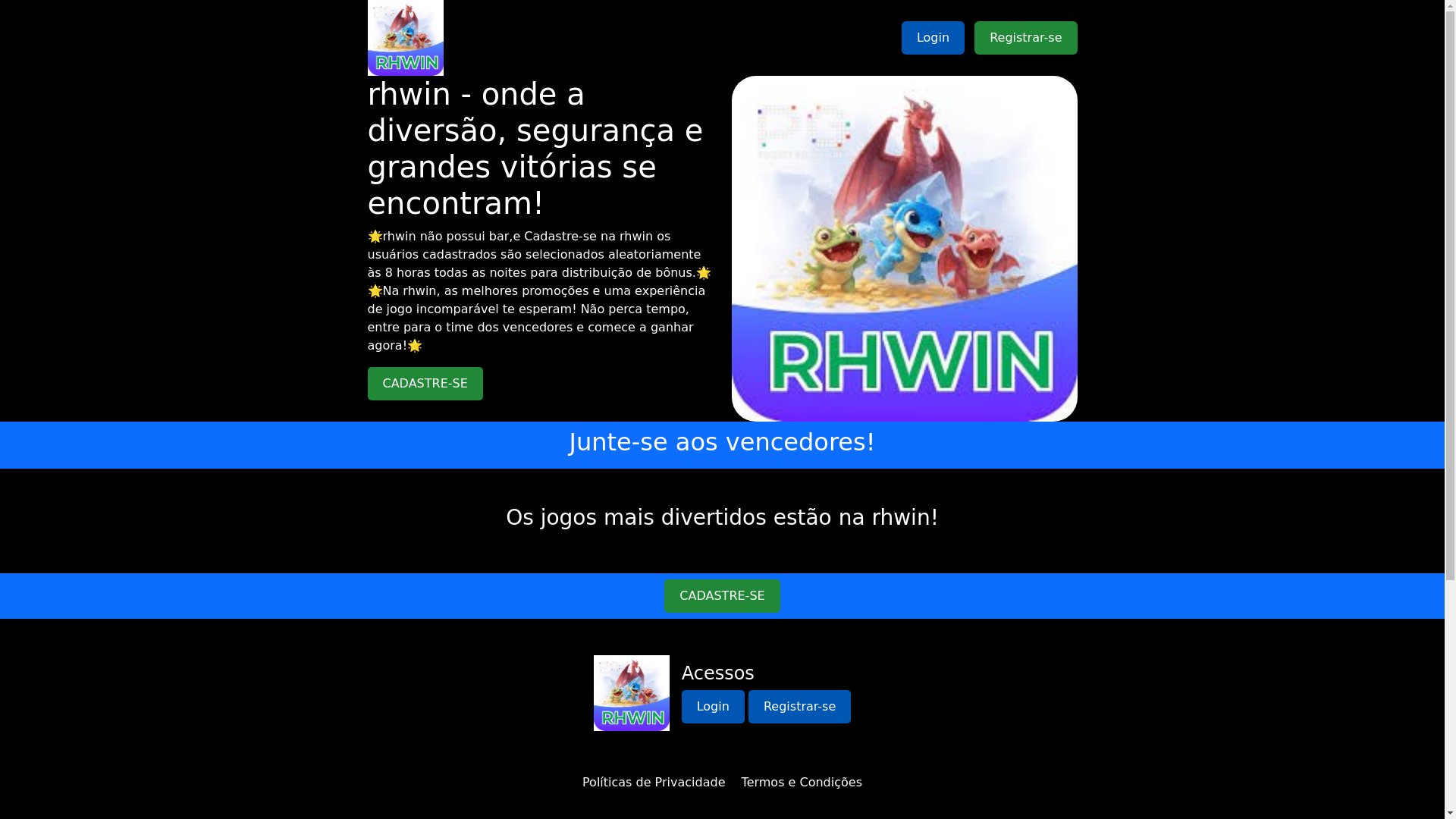 website screenshot of https://rhwinapp.com/