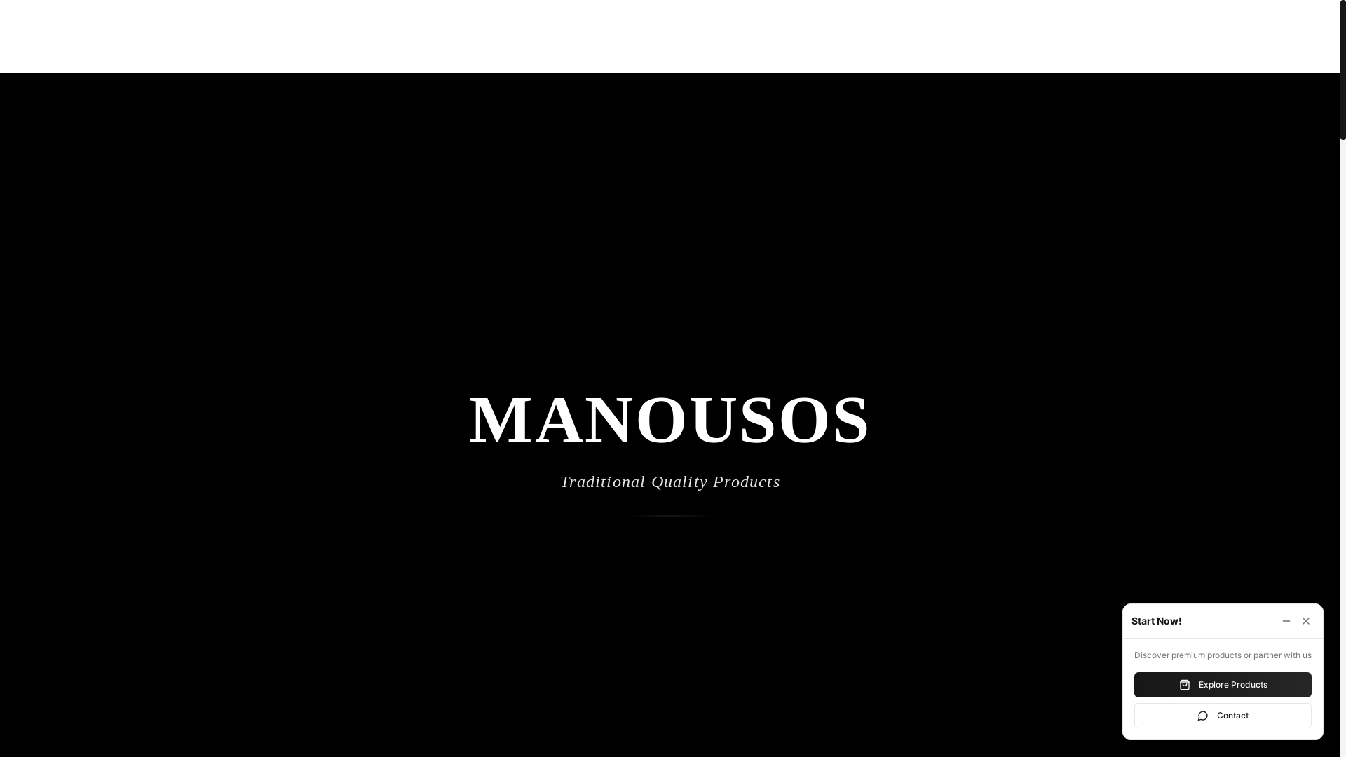 website screenshot of https://manousosproducts.com/
