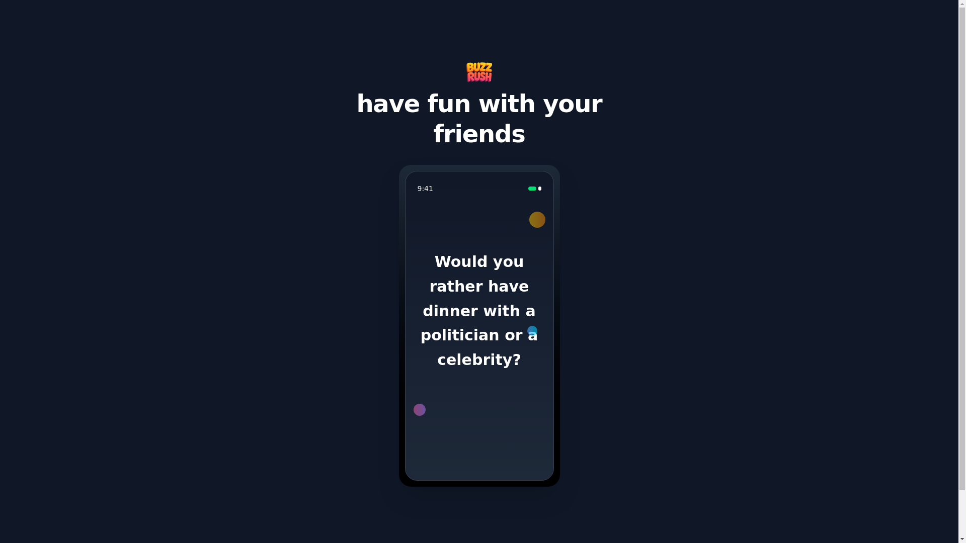 website screenshot of https://buzzrush-website.pages.dev/