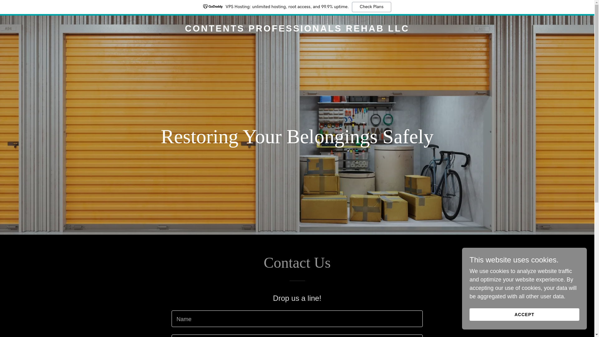 website screenshot of https://contentsprofessionalsrehab.com/
