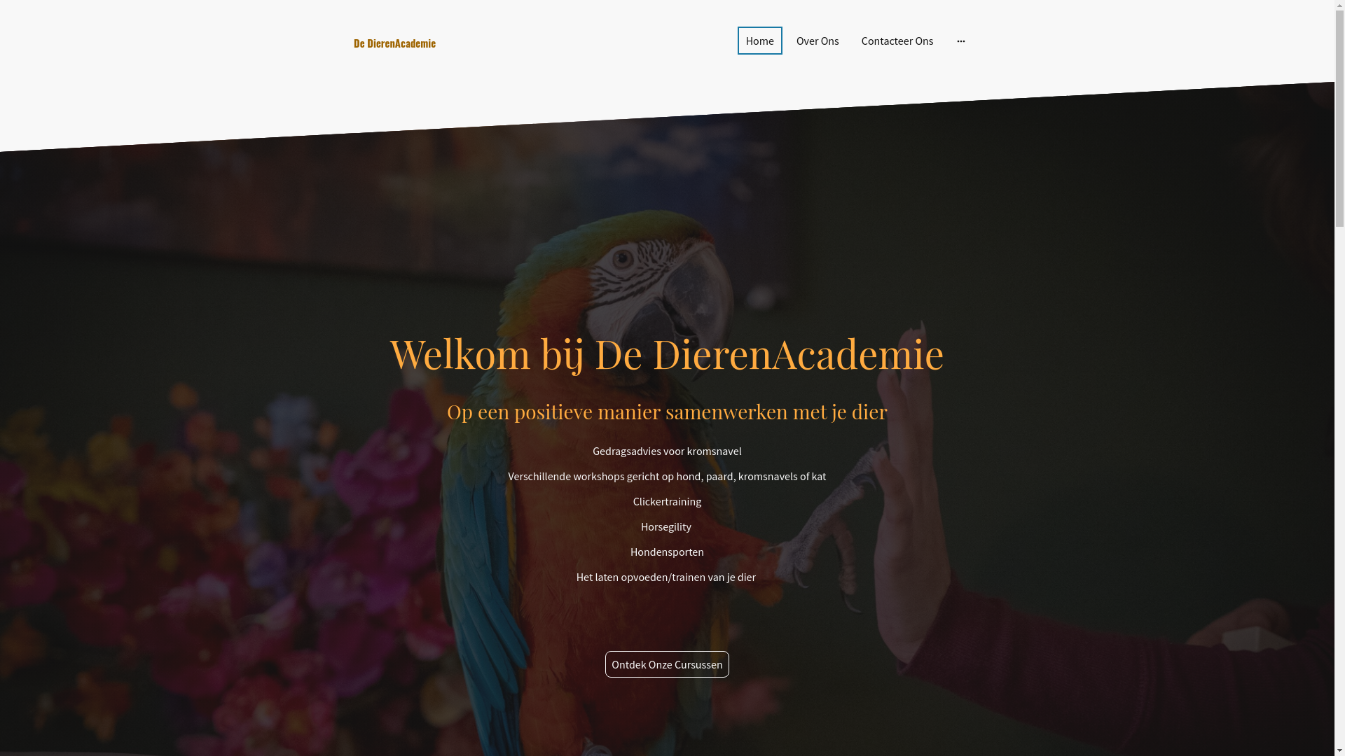 website screenshot of https://dedierenacademie.nl/