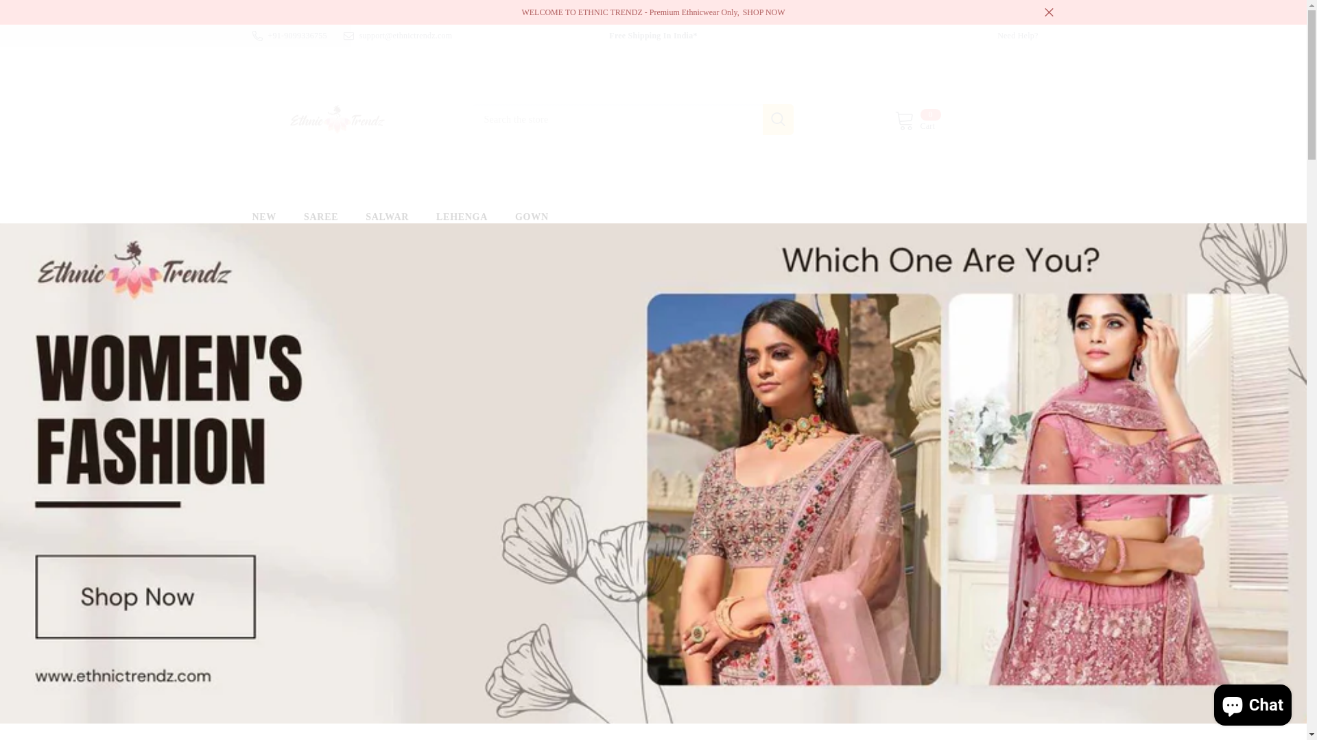 website screenshot of https://ethnictrendz.com