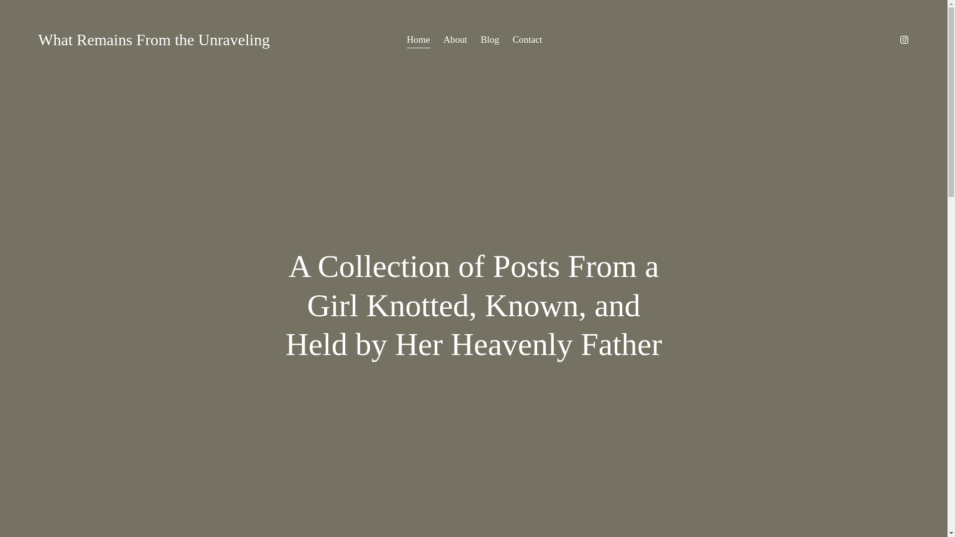 website screenshot of https://fromtheunraveling.art/