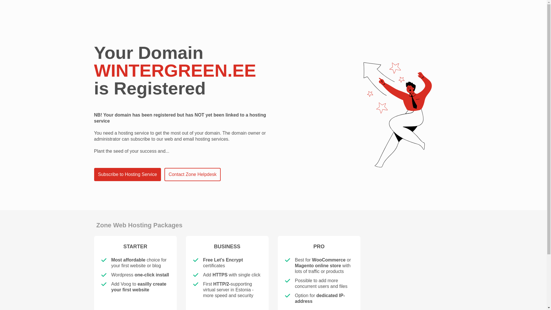 website screenshot of https://wintergreen.ee/