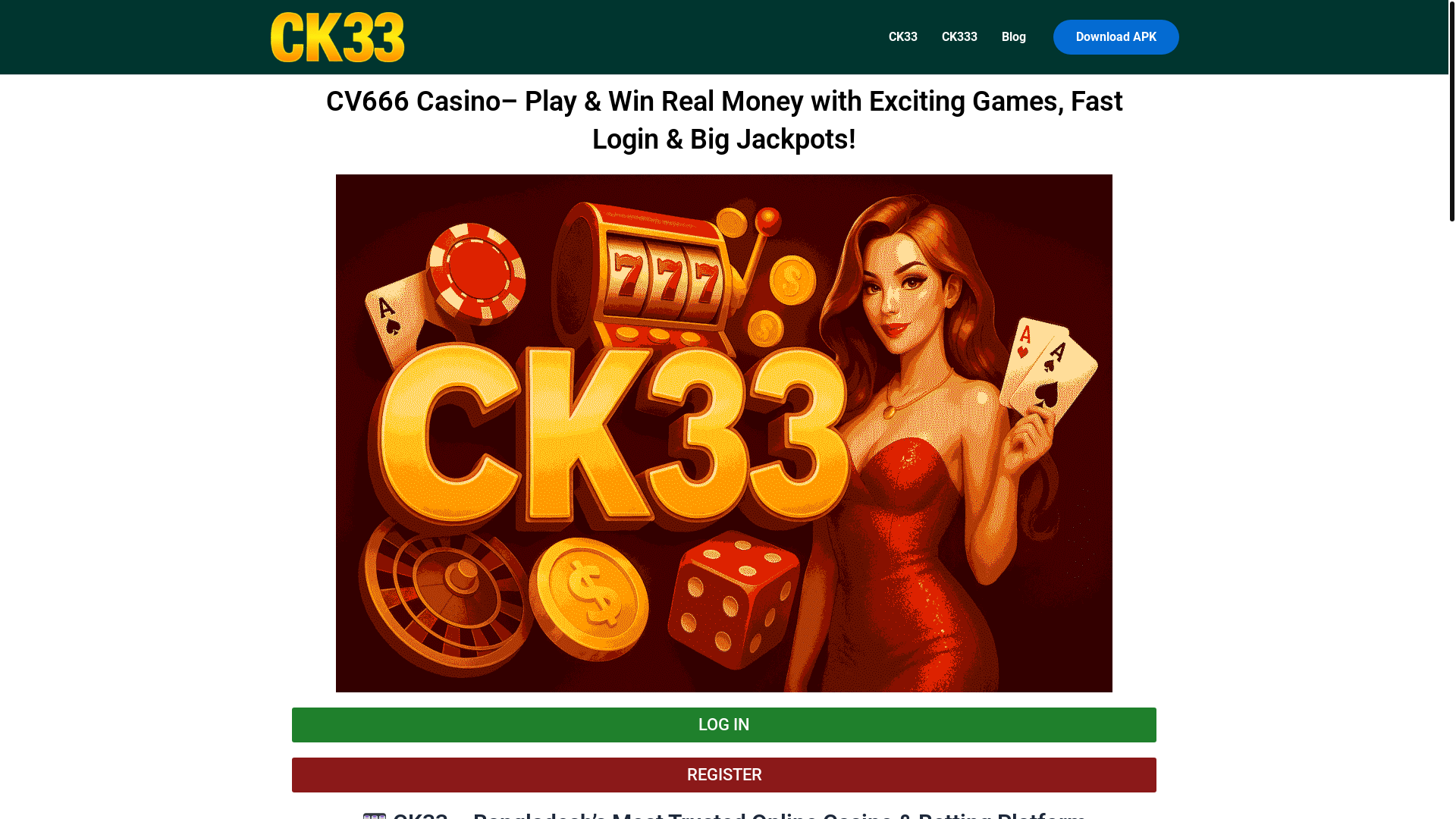website screenshot of https://ck33-bd.com/