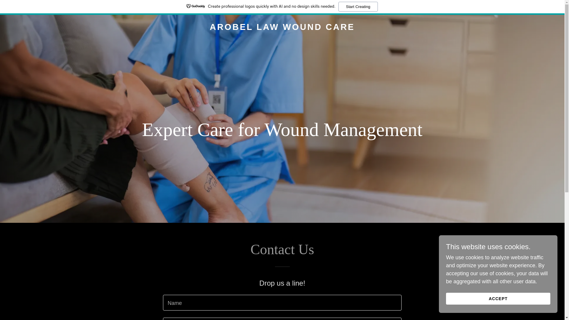 website screenshot of https://arobellawoundcare.com/