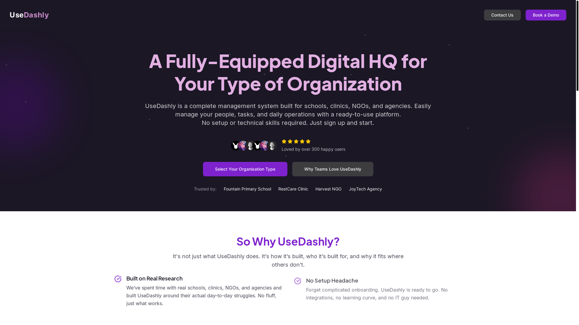 website screenshot of https://autodashly.com/