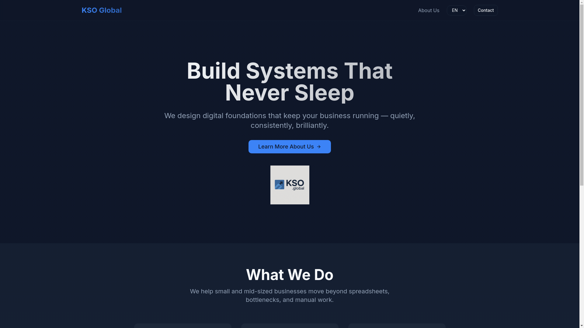 website screenshot of https://kso-global-proj.pages.dev/