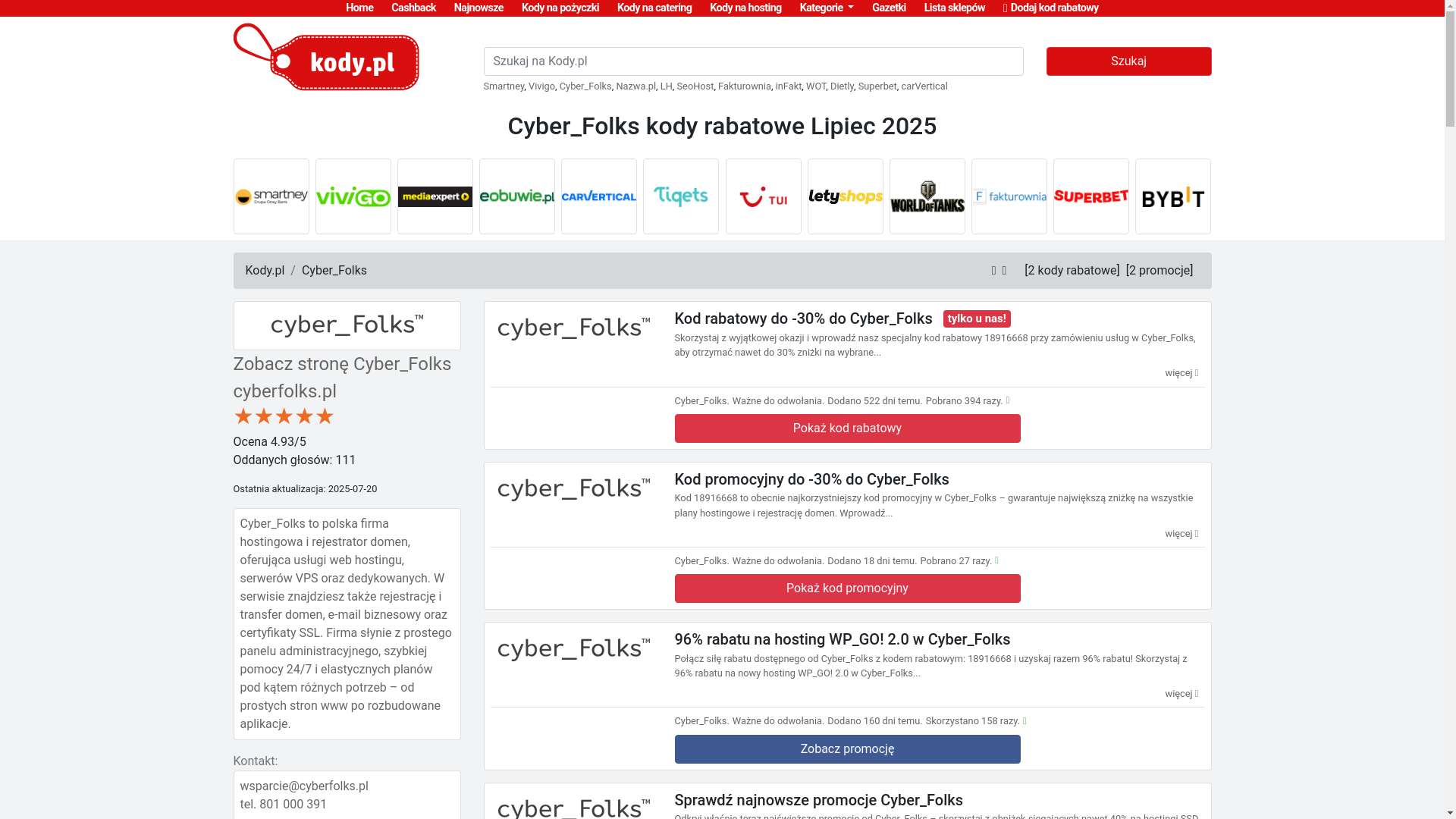 website screenshot of https://cyberfolkskodrabatowy.pl/