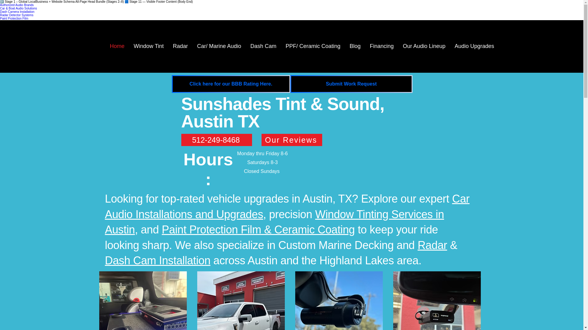 website screenshot of https://austinhomewindowtinting.co/