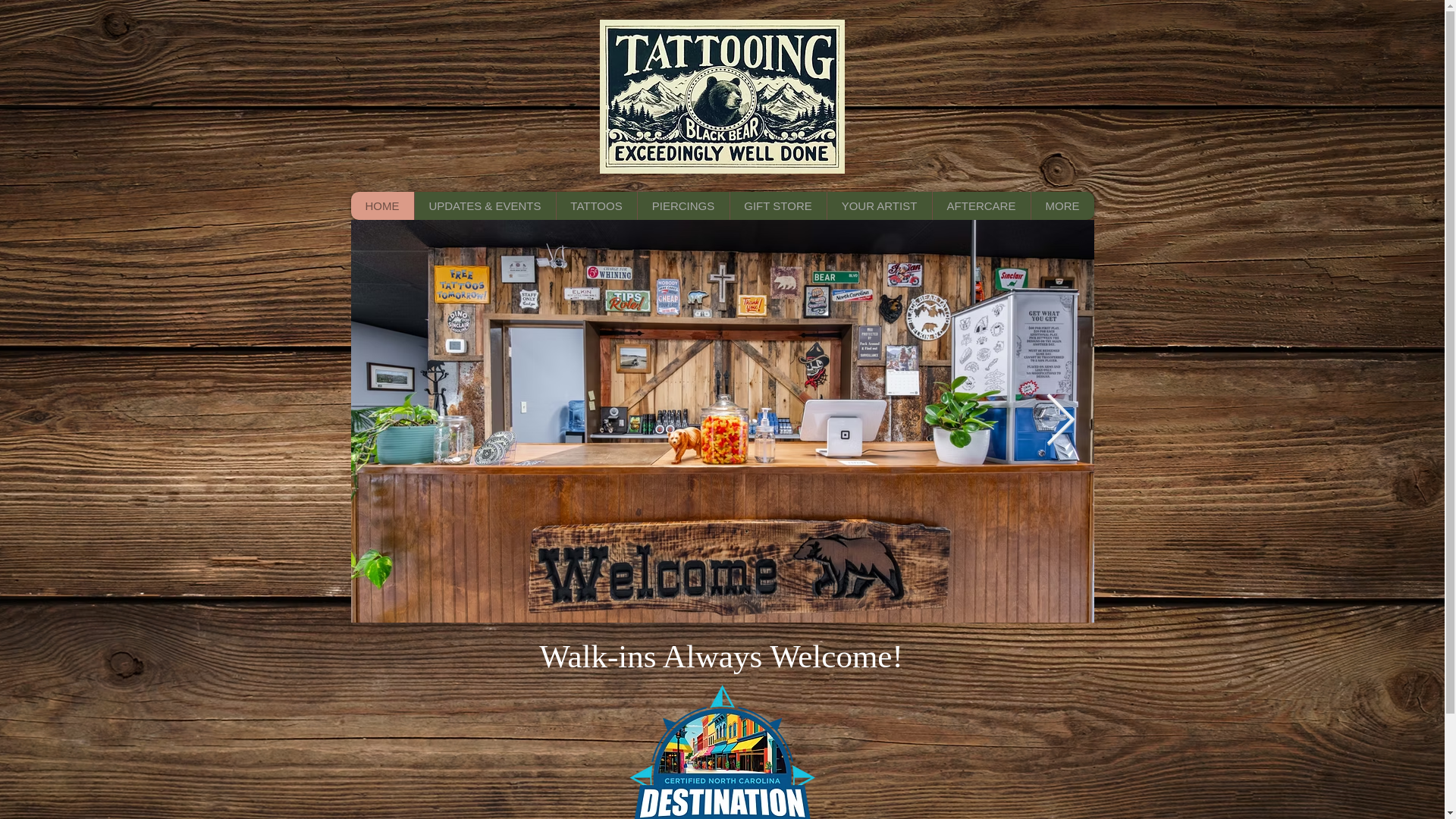 website screenshot of https://blackbeartattoos.com/