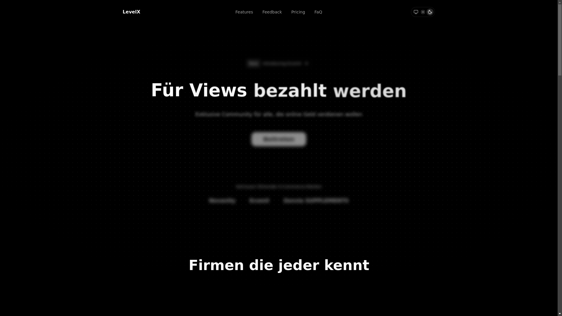 website screenshot of https://joinlevelx.de/