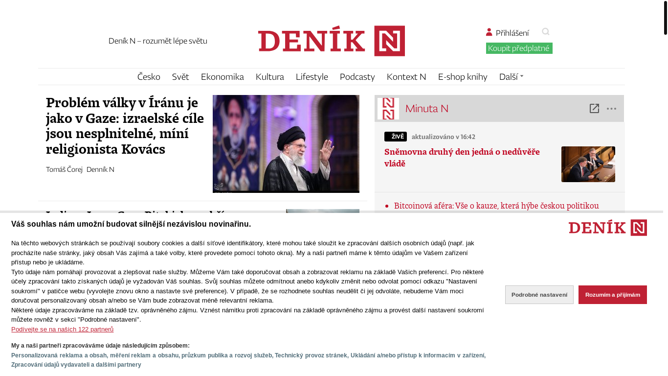 website screenshot of https://denikn.cz/