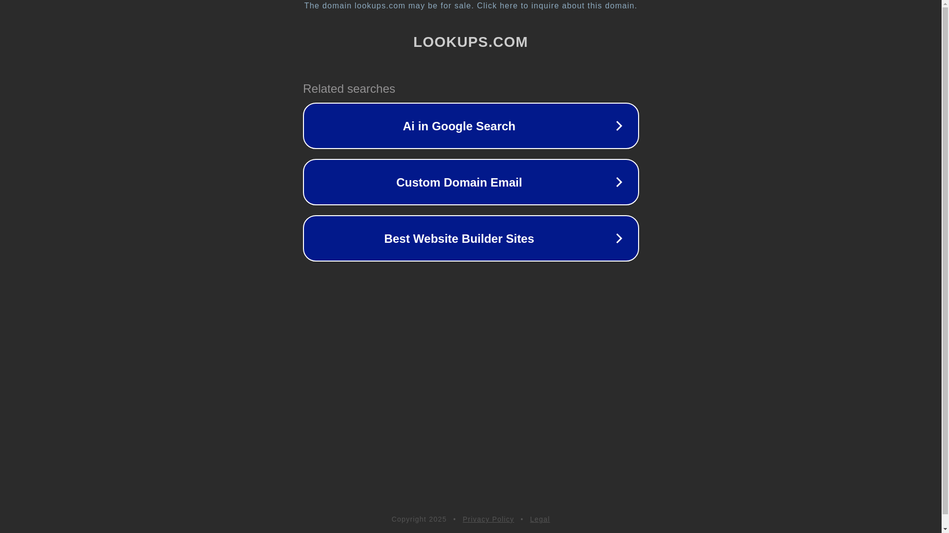 website screenshot of https://lookups.com/