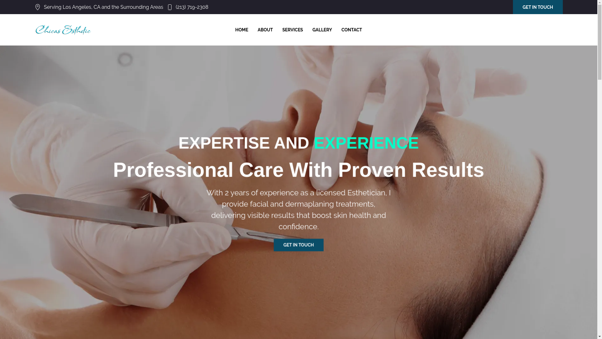 website screenshot of https://chicasesthetic.com/