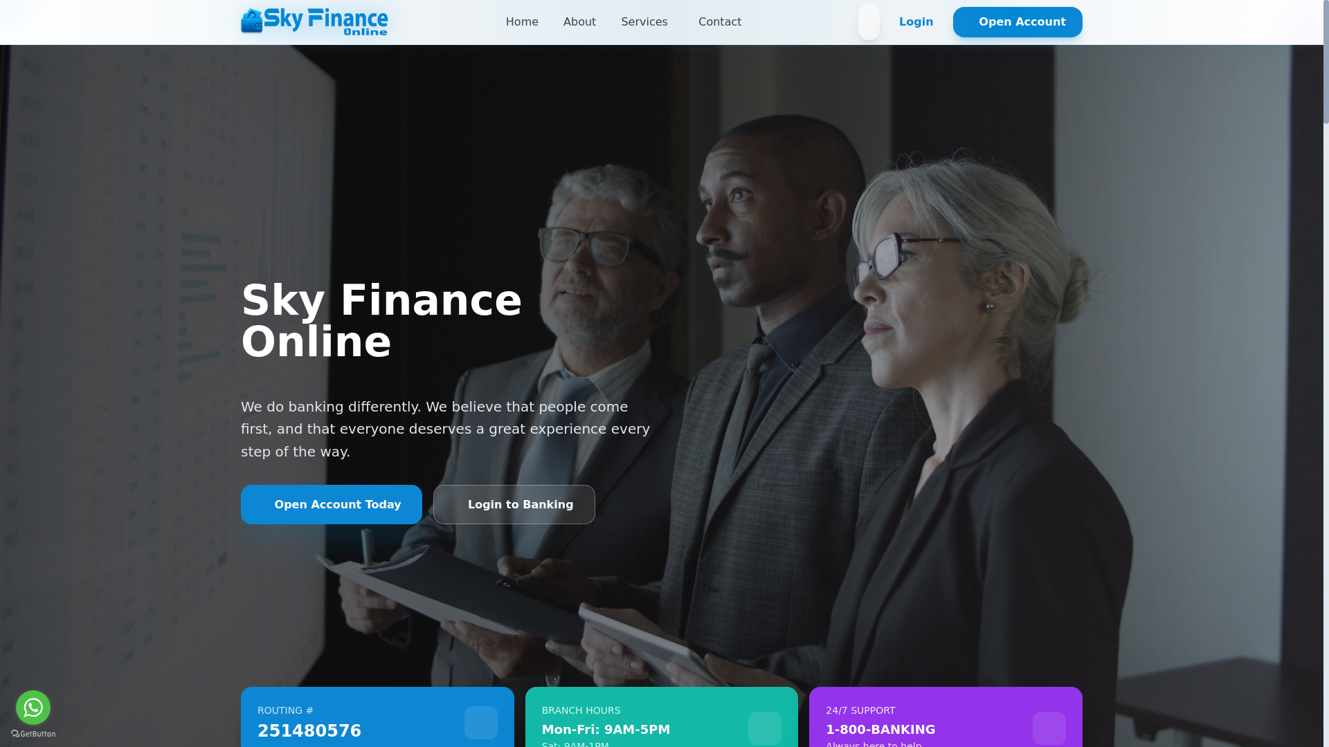 website screenshot of http://skyfinanceonline.com/